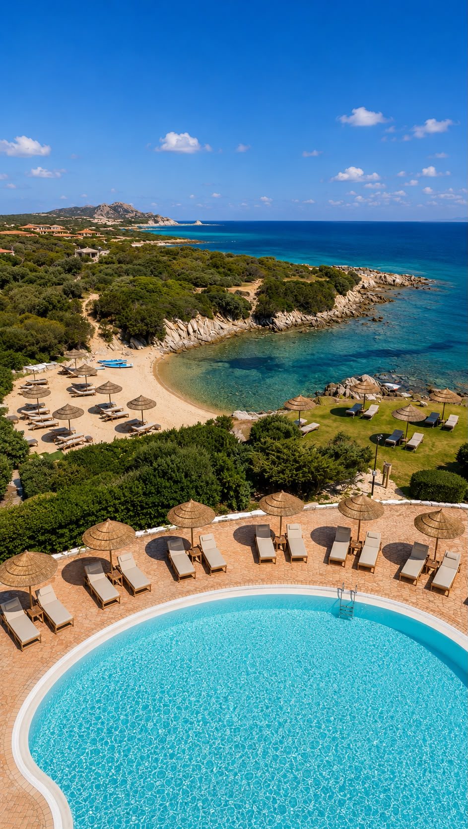 The saltwater pool overlooking the sea